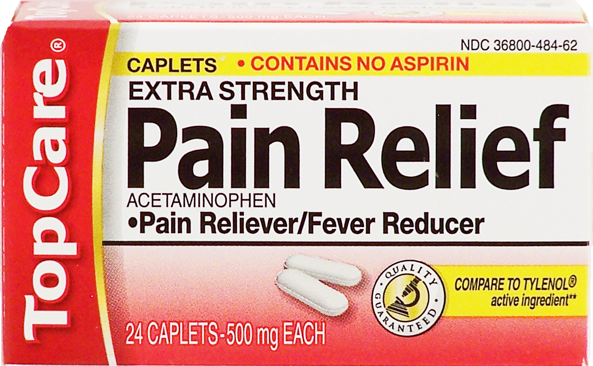 Top Care  acetaminophen pain reliever/fever reducer, 500 mg each Full-Size Picture